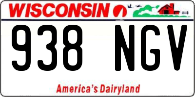 WI license plate 938NGV