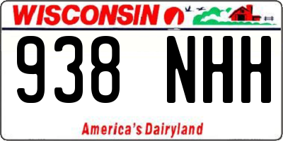 WI license plate 938NHH