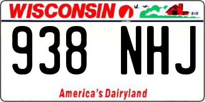 WI license plate 938NHJ