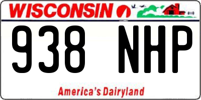 WI license plate 938NHP