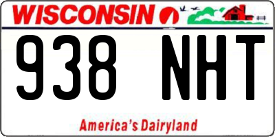 WI license plate 938NHT