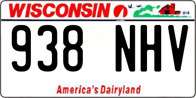WI license plate 938NHV