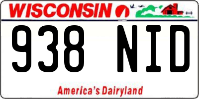WI license plate 938NID