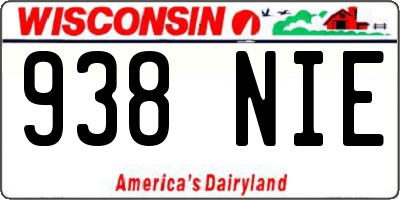 WI license plate 938NIE