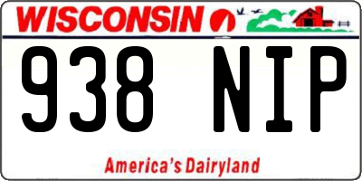 WI license plate 938NIP