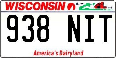 WI license plate 938NIT
