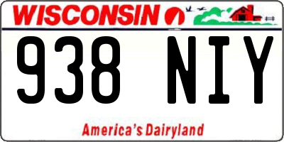 WI license plate 938NIY
