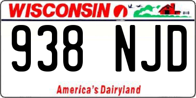WI license plate 938NJD