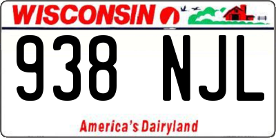 WI license plate 938NJL