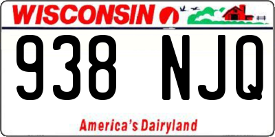 WI license plate 938NJQ