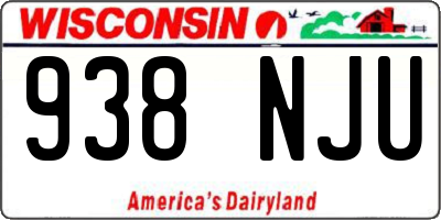 WI license plate 938NJU