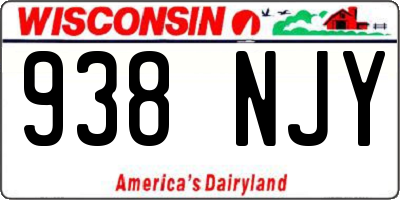 WI license plate 938NJY