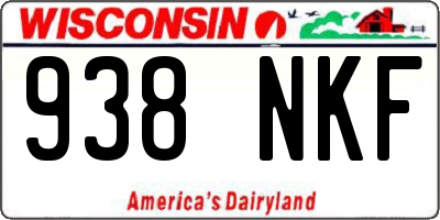 WI license plate 938NKF