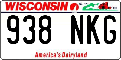 WI license plate 938NKG