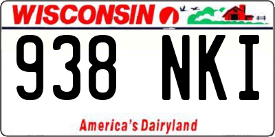 WI license plate 938NKI