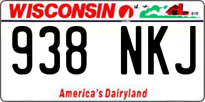 WI license plate 938NKJ