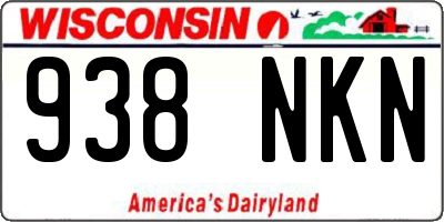 WI license plate 938NKN
