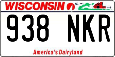 WI license plate 938NKR