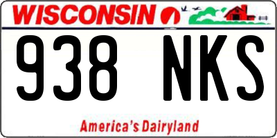 WI license plate 938NKS