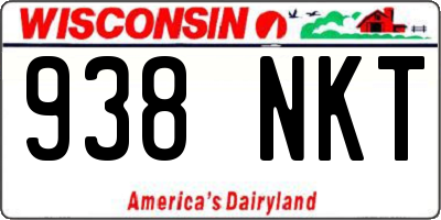 WI license plate 938NKT