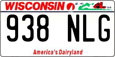 WI license plate 938NLG