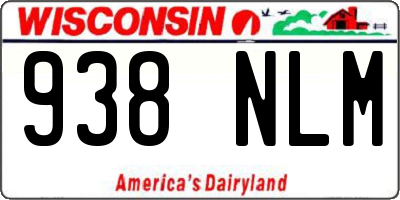 WI license plate 938NLM