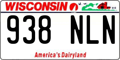 WI license plate 938NLN