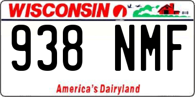 WI license plate 938NMF