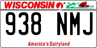 WI license plate 938NMJ