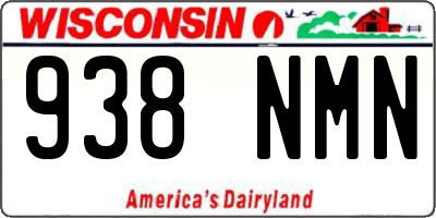 WI license plate 938NMN
