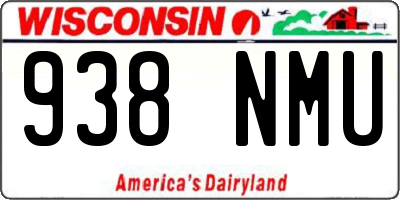 WI license plate 938NMU
