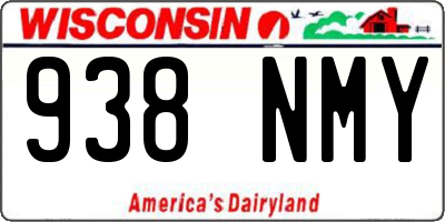 WI license plate 938NMY