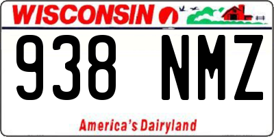 WI license plate 938NMZ