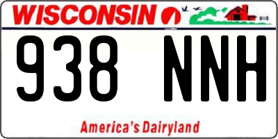 WI license plate 938NNH