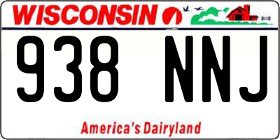 WI license plate 938NNJ