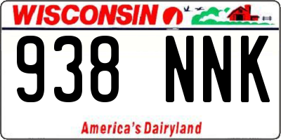 WI license plate 938NNK