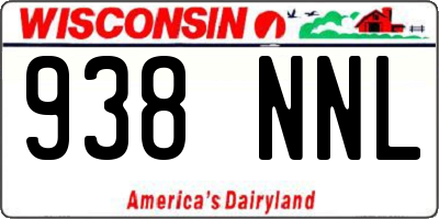 WI license plate 938NNL
