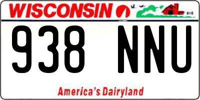 WI license plate 938NNU