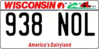 WI license plate 938NOL
