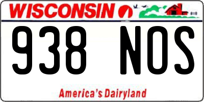 WI license plate 938NOS