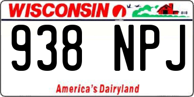 WI license plate 938NPJ