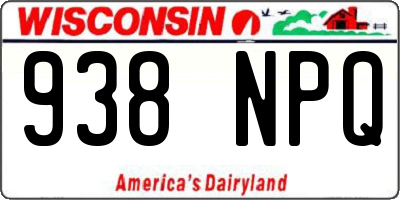 WI license plate 938NPQ