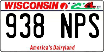 WI license plate 938NPS