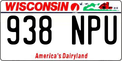 WI license plate 938NPU
