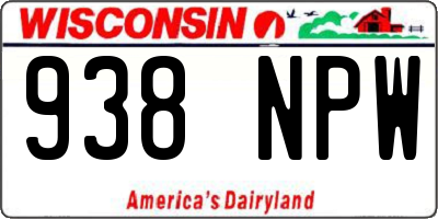 WI license plate 938NPW