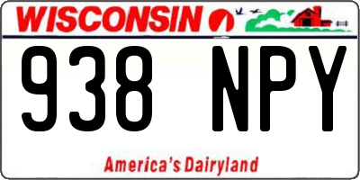 WI license plate 938NPY