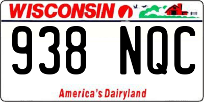 WI license plate 938NQC