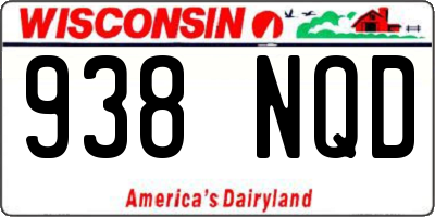 WI license plate 938NQD