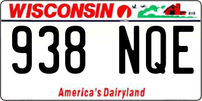 WI license plate 938NQE