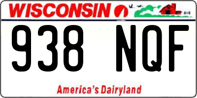 WI license plate 938NQF